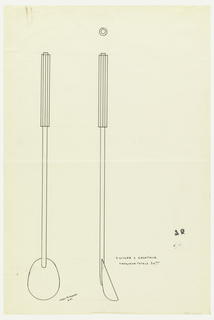 Drawing, Design for a Cocktail Spoon