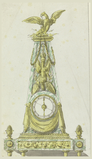 Drawing, Design for a Mantel Clock