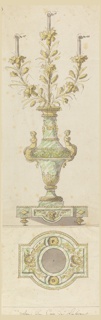 Drawing, Design for a Candelabrum