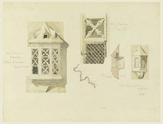 Drawing, Rendering of Two Stone Lanterns, from the Castle in Amboise, France