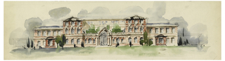 Drawing, Hearst School for Girls: The Elevation of the Main Building