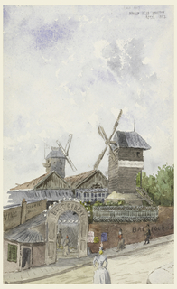 Drawing, Moulin de la Galette, Paris