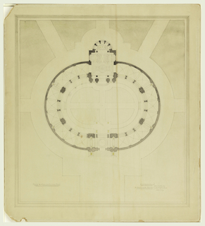 Drawing, Ground Plan of a Proposed Mausoleum