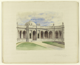 Drawing, Elevation of a Proposed Mausoleum