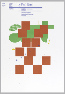 Poster, Art, Play, Design: An Exhibition of Corporate Design Trademarks, Book Design Posters, Drawings and Teachings by Paul Rand