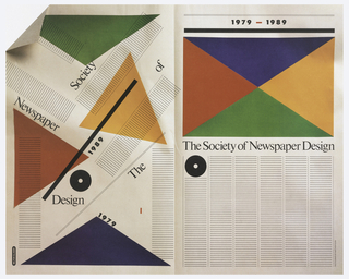 Poster, The Society of Newspaper Design, 1979-1989