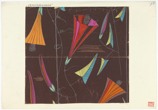 Drawing, Textile Design: Sommerwinde (Summer Wind)