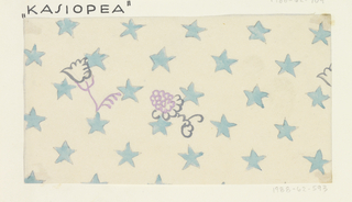 Drawing, Textile Design: Kassiopäa (Kasiopea)