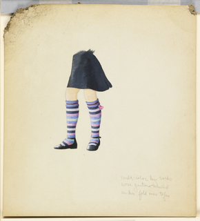 Drawing, Design for Knitted Stockings