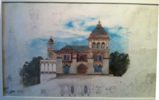 Drawing, East Façade, Olana
