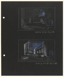 Drawing, Stage Design: Act II, Scenes 2 and 3, for "Othello"