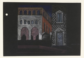 Drawing, Stage Design: Act IV, Scene 1, for "Othello"