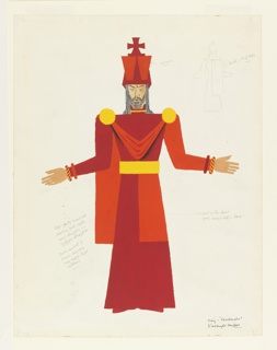 Drawing, Costume Design: Red King, for "Checkmate"