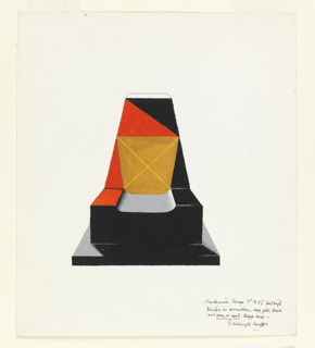 Drawing, Stage Design: Throne, for "Checkmate"