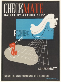 Print, Design for Musical Score Cover, for "Checkmate"