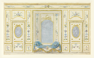 Drawing, Elevation of the Wall of a Salon