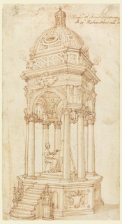 Drawing, Catafalque of the Bolognese Artist Elisabetta Sirani (1638-1665)