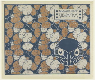 Print, Bedruckter Stoff Silvanus (Silvanus Printed Fabric), plate 23, in Die Quelle: Flächen Schmuck (The Source: Ornament for Flat Surfaces)