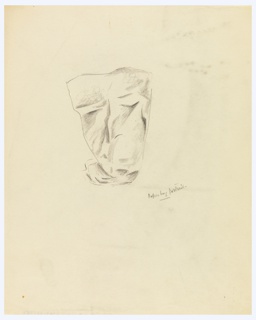 Drawing, Study of a Paper Bag Portrait