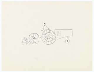 Drawing, Study of a Tractor and Driver
