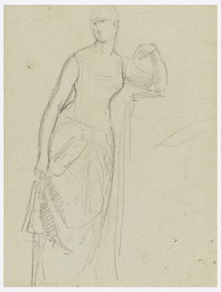 Drawing, Sketch for a Portrait of Mrs. Bella Worsham