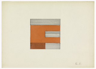 Drawing, Design for a Monogram: E. F.