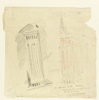 Drawing, Sketches of New York Skyscrapers