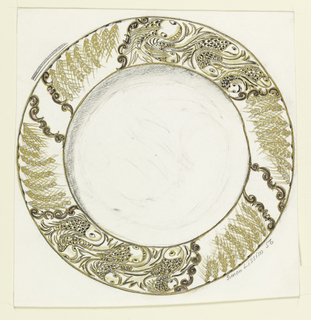 Drawing, Design for a plate