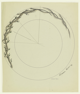 Drawing, Design for a plate