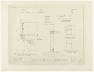 Drawing, Alterations to 14-15-16 Washington Square, New York, NY, Sketch No. 23