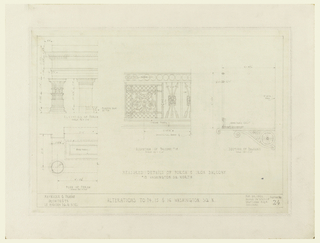 Drawing, Alterations to 14 15 16 Washington Square North, Sketch No. 24