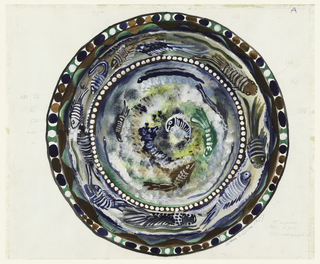 Drawing, Design for a plate