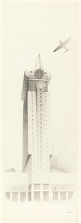 Drawing, Synaps Project, View of Hotel Tower, Tokyo