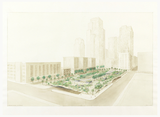 Drawing, Proposal for Pershing Square, Los Angeles