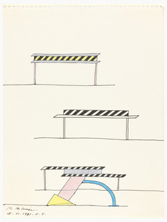 Drawing, Three Designs for Tables