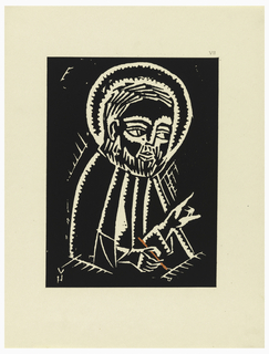 Print, Svaty Marek Evangelista, Saint Mark the Evangelist, Plate VII, "Ethiopie, cili Christos, Madonna a Svati, jak jsem ie videl v illuminacich starych ethiopskych kodexu" Portfolio