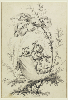 Drawing, Design for Title Page, Cahier des Parasols Chinois