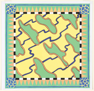 Drawing, Croquis for a scarf