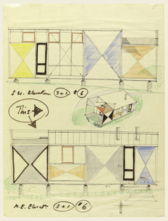 Drawing, Architect's Own Studio, Wellfleet, MA