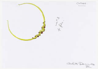 Drawing, Design for necklace: Colliers