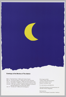 Poster, Evening at The Movies at the Aldrich