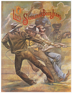 Poster, "Levi's Saddleman Boot Jeans" for Levi Strauss