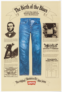 Poster, "The Birth of the Blues" for Levi Strauss
