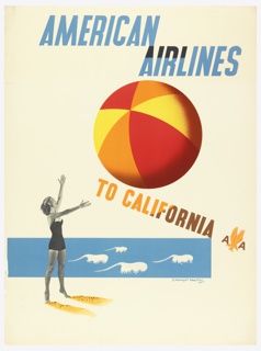 Poster, American Airlines to California