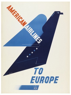 Poster, American Airlines to Europe