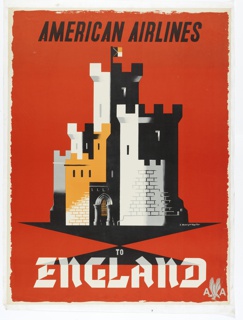 Poster, American Airlines to England