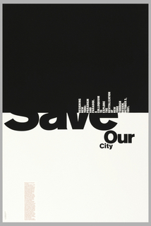 Poster, Save Our City
