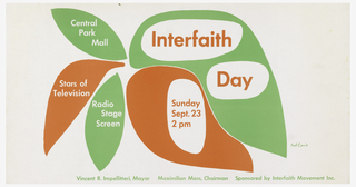 Poster, Interfaith Day Poster, Central Park Mall, September 23
