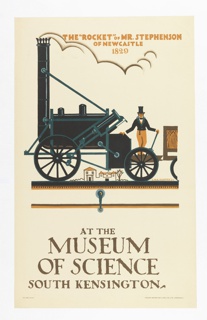 Poster, The Rocket of Mr. Stephenson of Newcastle at the Museum of Science