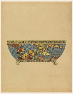 Drawing, Design for a Jardinière